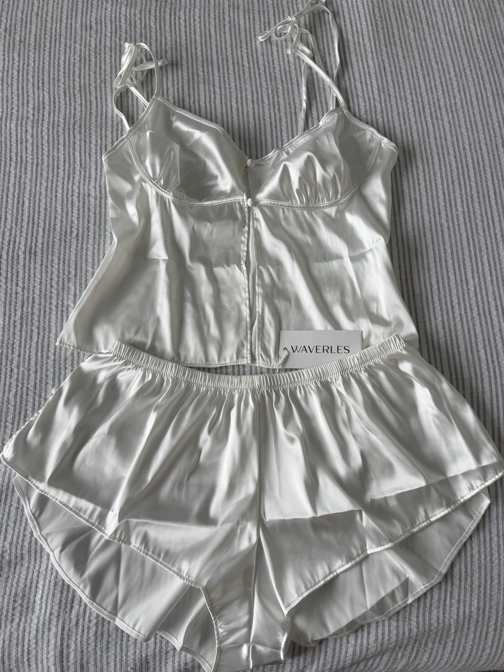 Waverles Aubrey Tie Silky Cami Set
